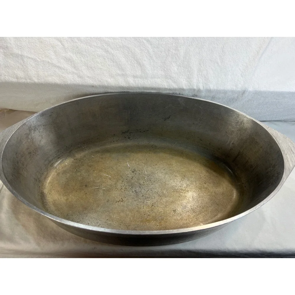 Vintage Dr Koch Hammercraft Aluminum‎ Oval Roaster Dutch Oven Lid 18.5 Inch